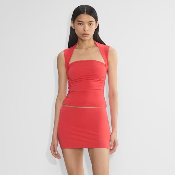 Aritzia Original Contour Flourish Top - Cherry Red - Picture 1 of 5